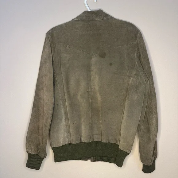 Harewind Men's Olive Suede Jacket